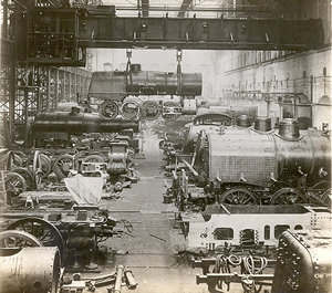 Baldwin Locomotive Works, Erecting Shop, Circa 1900